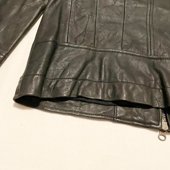 Moda International Womens Leather Jacket Size Medium - Picture 16 of 16
